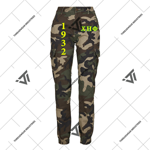 Ropa personalizada de la Hermandad de Chi Eta Phi griega, pantalones bordados de camuflaje, pantalones Cargo de camuflaje, pantalones de camuflaje, parafernalia griega - Product Image 1