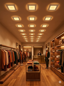 Lámpara de Techo LED Cuadrada Empotrada KILYN de 12W, Panel Delgado de Aluminio, Luz Blanca Cálida Suave, para Supermercado, Hospital, Baño, Escuela, Cocina - Product Image 5