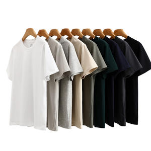 Camisetas de algodón 100% de alta calidad para hombre 200GSM/220GSM, camisetas de gran tamaño con serigrafía y logotipo de diseño personalizado - Product Image 1