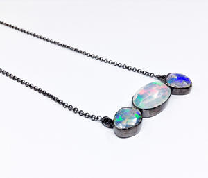 Party Wear 925 Sterling Silver <b>Gold</b> Plated Lightweight Low MOQ Supplier Wholesaler <b>Opal</b> Gemstones Pendant Fashion <b>Necklaces</b> - Product Image 3