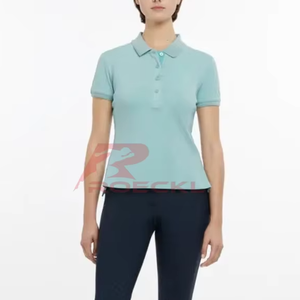 Top de equitación para mujer personalizado OEM tejido técnico suave corte ergonómico cuatro vías estiramiento control de humedad elegante competición - Product Image 1