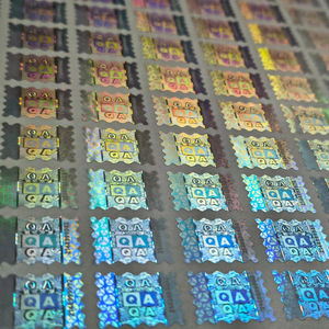 Etiqueta de Seguridad Holográfica Ovalada Plateada Personalizable, Anti-Falsificación, a Prueba de Manipulación, Impermeable, con Características de Etiqueta Digital - Product Image 1