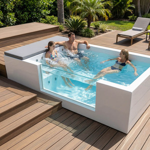 Piscinas de fibra de vidrio para adultos, piscinas elevadas para exteriores, piscinas grandes, piscinas infinitas, piscinas tipo tanque, proveedores de China - Product Image 2