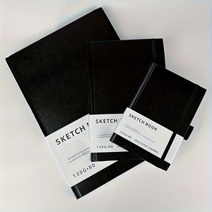 Cuaderno de bocetos de tapa dura negra de alta calidad con textura de piel de cocodrilo de alta calidad A6 A5 A4 - Product Image 1