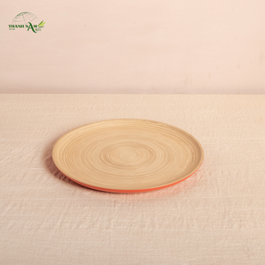 Plato de Bambú Natural Hecho a Mano, Ecológico, para Servir en el Hogar y la Cocina - Product Image 1
