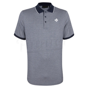 Polo de negocios de 100% algodón para hombre, estampado de tela personalizado con patrón sólido para verano, estilo informal de talla grande - Product Image 2