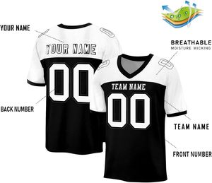 Maillot de football américain en polyester à séchage rapide personnalisé OEM avec rayures sur les manches Logo de l'équipe de grande taille Sublimation du numéro de nom - Product Image 6