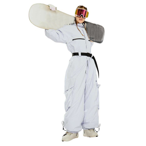 Combinaison deux pièces imperméable pour femme, veste et pantalon d'hiver pour activités de plein air, respirante, grande taille, coupe-vent, imprimée, pour le ski et le snowboard - Product Image 1