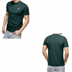 เสื้อยืดลำลองผ้าถัก180กรัมสำหรับผู้ชายเสื้อยืดเข้ารูปกล้ามเนื้อแขนสั้นพิมพ์ลายโลโก้ออกแบบได้ตามต้องการ - Product Image 3