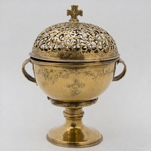 Soporte de incienso de Llama Eterna, incensario colgante de latón, quemador de incienso de Iglesia Vintage para ambiente ceremonial y espiritual - Product Image 5