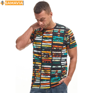Samavia เสื้อยืดพิมพ์ลายซับลิเมชันสำหรับผู้ชายเสื้อยืดออกแบบและพิมพ์ลายได้ตามต้องการสำหรับผู้ชาย USA EU - Product Image 4