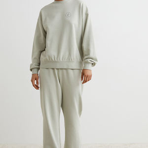 Loose <b>Fit</b> Slim Waist Cropped Solid Navel Sweatshirt Women Long Sleeve Casual <b>Jumper</b> Short Sweats - Product Image 3