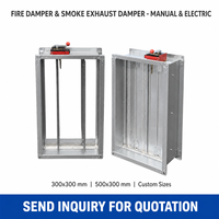 Clapet coupe-flamme en acier galvanisé pour conduite HVAC avec actionneur pour système de ventilation