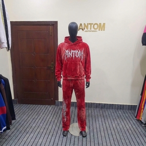 Sudadera con Capucha Informal para Hombre, Personalizada al por Mayor, Gruesa, 100% Algodón, Transpirable, Trajes Deportivos para Correr en Invierno - Product Image 1