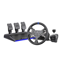 Nuevo Volante de Carreras con Force Feedback de 270/900 Grados para Simulador de Juegos, con 3 Pedales y Embrague