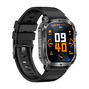 Montre connectée AK80 avec écran tactile AMOLED de 2,01 pouces, suivi de la fréquence cardiaque Bluetooth, étanche IP68, montre de sport d'extérieur - Product Image 3