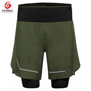 Pantalones cortos deportivos de secado rápido para hombre, pantalones de chándal con logotipo personalizable, bolsillos, ropa de gimnasio, ropa deportiva, entrenamiento físico - Product Image 1
