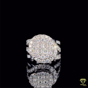 Impresionante anillo Unisex de formas mixtas con certificación IGI, regalo de cumpleaños de boda de lujo audaz con Plata de Ley 925 brillante - Product Image 5