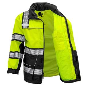 Veste de sécurité réfléchissante haute visibilité pour les travailleurs du bâtiment, vêtements de travail avec bandes pour la protection des travaux routiers nocturnes - Product Image 1