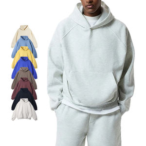 Poids lourd 460 grammes coton vierge sweats à capuche Streetwear grande taille personnalisé strass sweats à capuche de haute qualité - Product Image 1