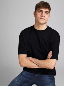 Camiseta de gran tamaño para hombre Logotipo personalizado Cuello redondo Suelto Boxy Fit Camiseta Lisa S a XL - Product Image 3