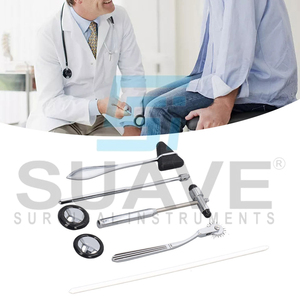 SUAVE INSTRUMENTS DE CHIRURGIE Ensemble de marteaux neurologiques manuels polyvalents Kit de diagnostic en acier inoxydable Évaluations neurologiques - Product Image 5