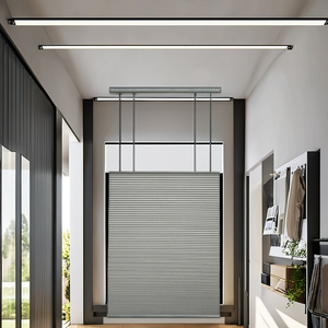 Abat-jour en nid d'abeille sans fil occultant tissu de HBCL-02 haut/bas en polyester Format électrique pour les hôtels de bureau à domicile intégrés - Product Image 5