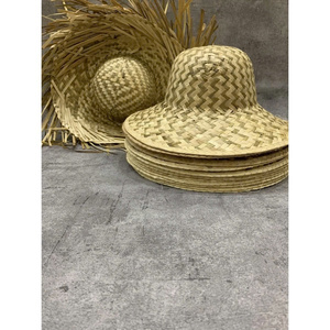 Logo personnalisé Marque Été Usage Quotidien Paille Fermier Chapeau Bambou Conique Feuille De Palmier Conception Seagrass Weave Pas Cher Voyage Casual Cyclisme - Product Image 5