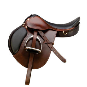 Selle anglaise en cuir de qualité supérieure réglable pour l'équitation, idéale pour le dressage et le saut d'obstacles - Product Image 1