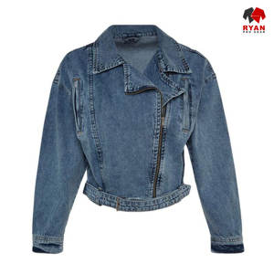 แจ็คเก็ตยีนส์ดีไซน์เฉพาะของ Ryan Pro Gear สำหรับผู้หญิง ปิดด้วยซิป ผ้าระบายอากาศ พร้อมโลโก้แบบกำหนดเอง - Product Image 2