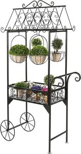 Soporte moderno y elegante para macetas de metal con diseño minimalista y superficie lisa, ideal para una decoración elegante del hogar - Product Image 4