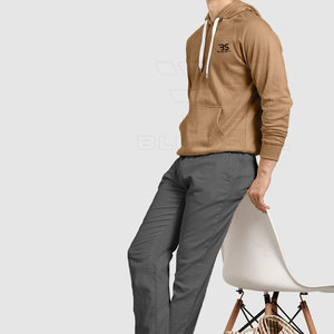 Sudadera con capucha de algodón para hombre de ajuste clásico con Capucha ajustable Sudadera con capucha de mezcla de algodón suave para hombres con diseño de ajuste relajado - Product Image 5