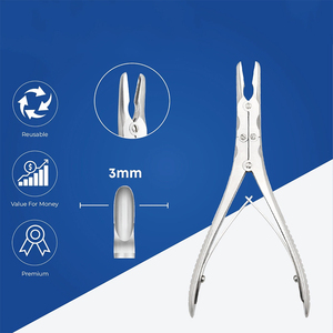 Fórceps curvos Beyer Stille Bone Rongeur de doble resorte de 180 mm de la mejor calidad con fuente Manual de alta potencia de corte - Product Image 5