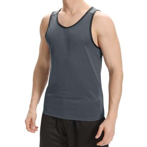 Camiseta sin mangas de algodón para hombre, con diseño de logotipo personalizado, bordado de alta calidad, a precio de fábrica - Product Image 2