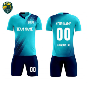 Camisetas y pantalones cortos de fútbol personalizados al por mayor, kits de uniformes de fútbol para equipos de secado rápido, poliéster, tallas para jóvenes y adultos - Product Image 3