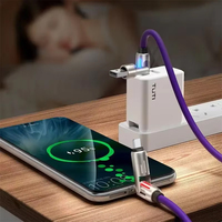 Câble de charge super rapide 4 en 1 240W, chargeur multi-connecteurs, coudé rotatif, USB vers Type-C, câble de charge pour téléphone portable Type C