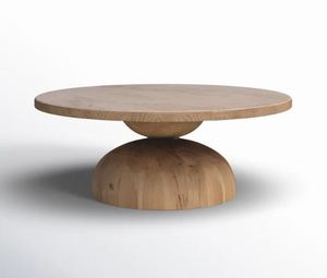 Rounded Coffee Table Made of <b>Solid</b> Teak <b>Wood</b> and High Quality Material with natural color for Indoor and Outdoor Use. - Product Image 6