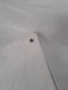 Custom Sizes White 100gsm-250gsm Virgin Quality PE Tarpaulin <b>Fabric</b> UV Stabilized Super Strong <b>Waterproof</b> Tear-Resistant Woven - Product Image 2