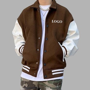 Chaqueta universitaria con logotipo bordado personalizado, fabricante vintage de alta calidad, chaquetas para hombre con letras de béisbol de lana para Otoño e Invierno 100% - Product Image 4