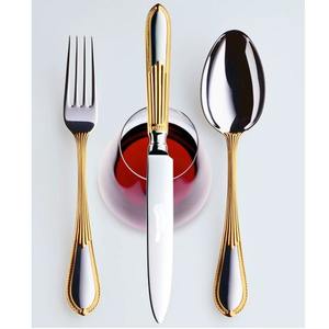 Couverts en acier inoxydable idéal pour la cuisine de table hôtel usage domestique couverts plaqués couleur argent ensemble de 3 pièces cuillère fourchette couteau - Product Image 1