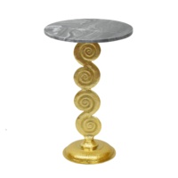 2023 Amazones Table à manger de haute qualité haut marbre Restaurant métal Table à manger pierre haut Style moderne Table d'appoint salon