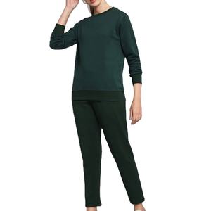 Nuevo traje de chándal Sexy personalizado para mujer, conjuntos de chándal de lana de pierna ancha a juego de lana gris para mujer, conjuntos de chándal de alta calidad - Product Image 6