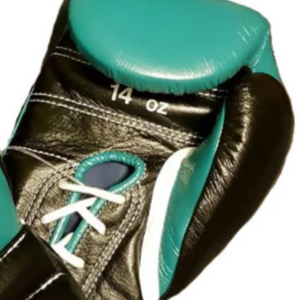 Gants de boxe à lacets Winning, vert et noir, cuir véritable de qualité supérieure, gants d'entraînement et de sparring professionnels, 8oz, 10oz, 12oz - Product Image 4