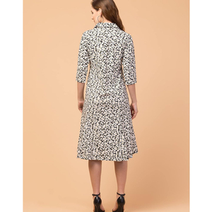 Unique Floral <strong>Design</strong> Women's Floral <strong>Design</strong> V-Neck Button Closure Dresses Wholesale Cheap Price Best Quality Formal Dress Ladies - Product Image 6