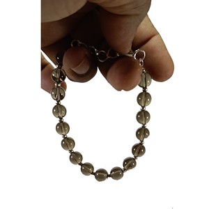 <b>Bracelet</b> Smoky Quartz Beads Stone <b>Bracelet</b> Crystal Gemstone Fashion Jewelry Men and <b>Women</b> Gift Energy Meditation - Product Image 2