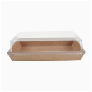 Best Buy Cantidad a granel Rectángulo hecho a mano de alta calidad Almacenamiento de alimentos Papel Kraft To-Go Contenedor Caja de 830ML () - Product Image 1