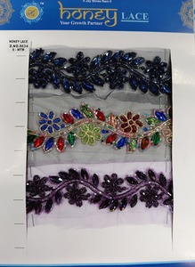 Encaje de Tul Bordado Floral Colorido y Lujoso para Moda Nupcial y Decoración del Hogar, Diseños Intrincados - Product Image 4