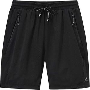 Shorts en maille unis vintage pour hommes, personnalisables, séchage rapide, toucher doux, maille épaisse, coupe ample, surdimensionné, imprimé - Product Image 3