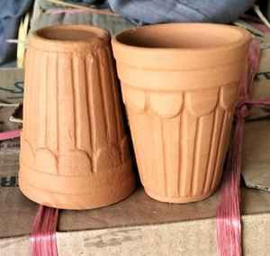 ถ้วยดินเผาดินเผารูปกรวยเป็นมิตรต่อสิ่งแวดล้อมถ้วยชากาแฟ lassi kulfi - Product Image 1
