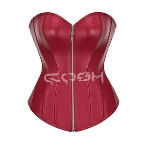 Corset en similicuir marron pour femme, haut bustier, fournisseur OEM - Product Image 6